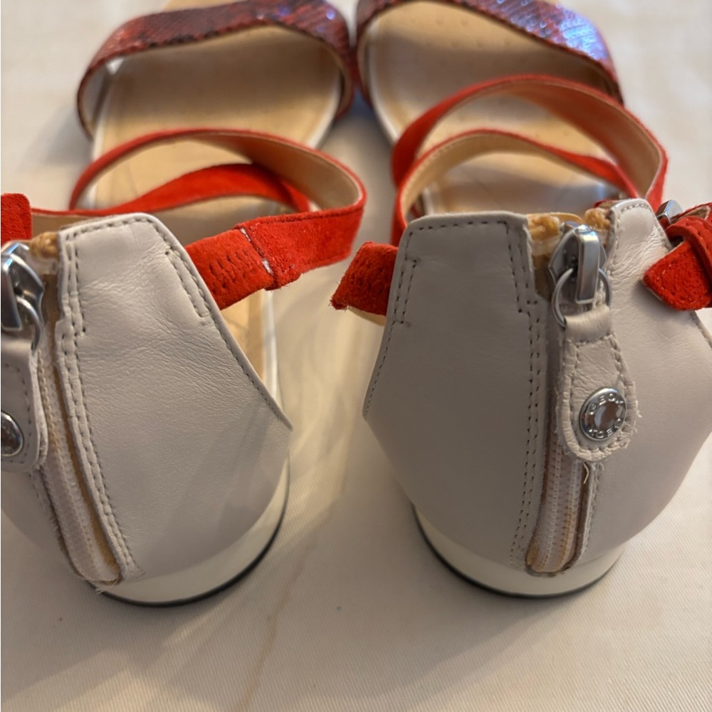 Geox Red Snake Pattern Sandals - Picture 2 of 7